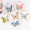 OJEVMLFVQ Embroidery Kit DIY Embroidery Kits for Beginners Adults Stamped Cross Stitch Butterfly Hanging Painting(Color-05) view 2