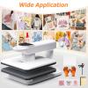 AKEYDIY 15x15 Heat Press, Dual Auto Heat Press Machine for T-Shirts, 360 Swing Away Heat Press with Auto Press Release for Sublimation Pillows, Canvas Bags, Puzzles, Coasters (15x15 White) view 4