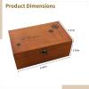 Classic Wooden Sewing Kit Set for Novices, Comprehensive Sewing Tools with Scissors, Thread Spools, Needles, Buttons, Convenient for Travel and Organization view 2