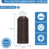 AMOHilos High Tenacity Polyester Embroidery Machine Thread 40WT(120D/2) 4000M Per Spool for Commercial and Domestic Embroidery Machine (Dark Chocolate-1859) view 3