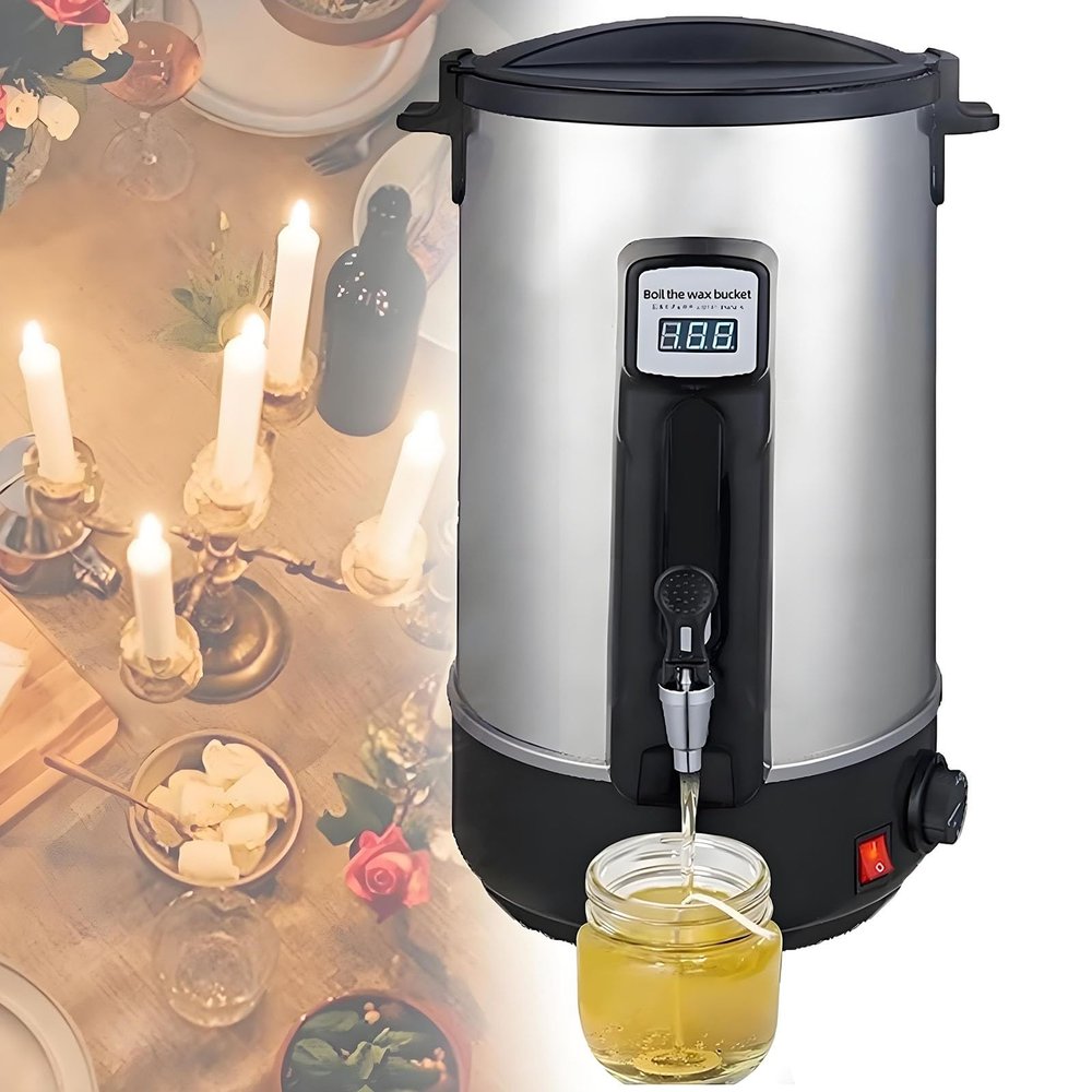 Hrxllb Candle Wax Melting Pot,8L/12L/16L/20L/30L/35L Electric Wax Melting Machine for Candle Making,86F-230F Temperature Control, for Candle Soap Bulk Production,Business or Home(16L)