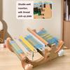 Household Weaving Loom Kit, Stand Wooden Multi-Craft Weaving Loom, DIY Hand-Woven Knitting Machine, Adjustable Weaving Density for Crafting Tea Seats, Coasters, Placemats, Cloth Bags view 3