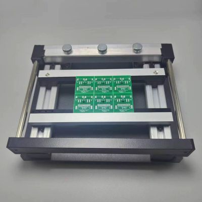 Manual Small Screen Printing Station, SMT Steel Mesh Solder Paste Printing Table with Scraper, Adjustable Thickness, High Precision PCB Stencil Printer, Easy to Operate, for Electronics Repair