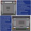 Manual Small Screen Printing Station, SMT Steel Mesh Solder Paste Printing Table with Scraper, Adjustable Thickness, High Precision PCB Stencil Printer, Easy to Operate, for Electronics Repair view 3