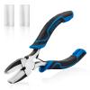 SPEEDWOX 5.5 Inches Nylon Nose Pliers Double Nylon Flat Jaw Pliers Carbon Steel Jewelry DIY Tools Jewelry Making Supplies for Grasping Straightening Ring Opening Shaping Thin Metal Soft Jaw view 1