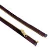 #5 Brass Metal YKK Medium Weight Inside/Outside Reversible Slide Jacket Zipper Separating (1 Zipper) - Tape Color: Dark Burgundy #254W - Choose Your Length (Dark Burgundy #254W, 21" Inches) view 4