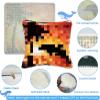Bcdfgybcaxn Undersea Landscape Latch Hook Kits for Adults,Animal Turtle,DIY Pillowcase Hook and Latch Kit,Embroidery Needlework Cushion Cover,17x17in view 4