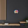 A Glowing Tree of Life with Multicolored Leaves - Premium Pinewood Frame Framed Canvas Wall Art view 4