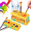 Paint Brush Cleaner Rinser Water Circulation Dispenser,Brush Rinser & Dispenser,Palette Painting Supplies for Watercolor Acrylic,Art Brush Cleaner Tool Gift for Artists,Adults,Beginners (1, Yellow) view 1