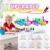 Paint Brush Cleaner Rinser Water Circulation Dispenser,Brush Rinser & Dispenser,Palette Painting Supplies for Watercolor Acrylic,Art Brush Cleaner Tool Gift for Artists,Adults,Beginners (1, Yellow) view 2