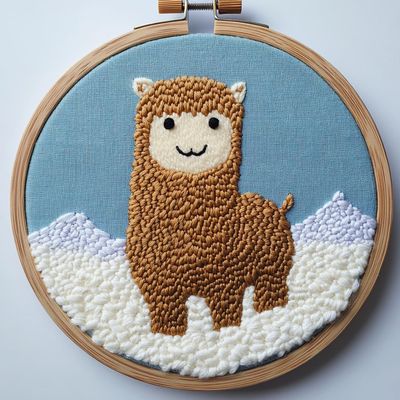 Punch Needle kit for Beginners, Delightful Snow Series Punch Needle DIY Holiday Handmade Design, Punch Stitching kit for Adults, Needle Punch Kits for Adults, Festive Seasonal Decoration