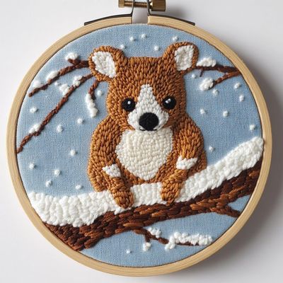 Punch Needle kit for Beginners, Charming Snow Series Punch Needle DIY Handmade Festive Seasonal Hobby, Punch Stitching kit for Adults, Needle Punch Kits for Adults, Seasonal Decorative Design