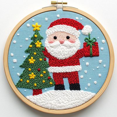 Punch Needle kit for Beginners, Cozy Snow Series Punch Needle Seasonal DIY Handmade Set, Punch Stitching kit for Adults, Needle Punch Kits for Adults, Festive Craft Set