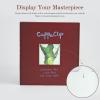 CuppaClip Watercolor Paper Pad Cover Illustration Pure Cotton Pulp Cold Press 300GSM Acid-Free Hardback Watercolor Book (Burgundy) view 2