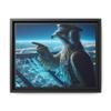 Air Traffic Controller Falcon Premium Pinewood Framed Canvas Wall Art Tracking Flight Paths on a Glowing Screen view 1