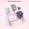 Book Binding Tool, 5 in 1 Metal Bookbinding Tools Multi Function Book Cover Guide Simple Metal Ruler for Home School Calender view 3