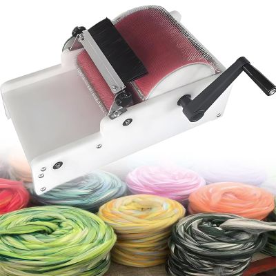 Wool Carding Machine | Wool Fiber Drum Carding Machine, Wool Felt Making Tool with Hand Crank, Can Remove Fiber Impurities,Quickly Mix Colors,Suitable DIY Felt Animal Craft Making 8inches