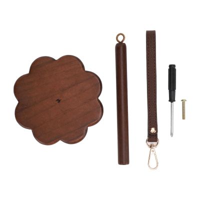 Kuuleyn Portable Wrist Yarn Holder,Walnut Wood Knitting Yarn Ball Organizer,Adjustable Wristband Prevents Tangling and Knotting for Outdoor Weaving Enthusiasts Compact Yarn