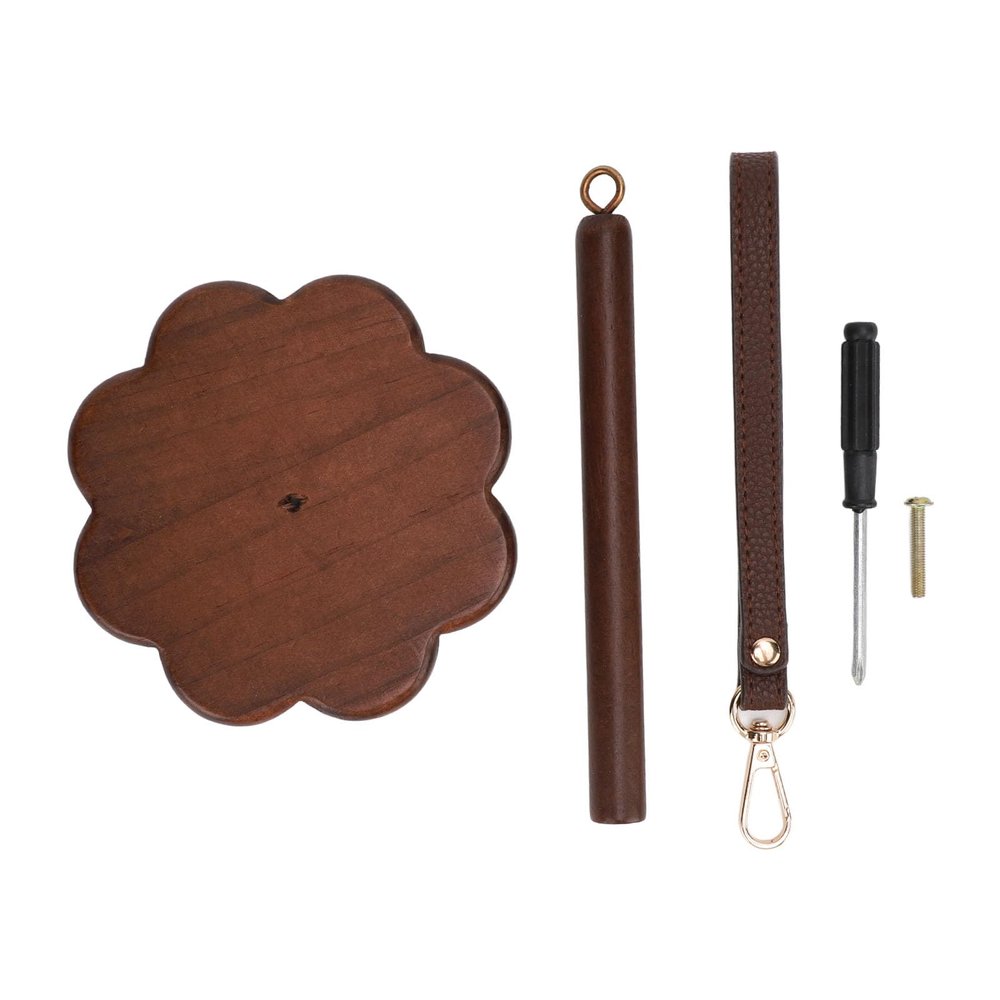 Kuuleyn Portable Wrist Yarn Holder,Walnut Wood Knitting Yarn Ball Organizer,Adjustable Wristband Prevents Tangling and Knotting for Outdoor Weaving Enthusiasts Compact Yarn