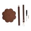 Kuuleyn Portable Wrist Yarn Holder,Walnut Wood Knitting Yarn Ball Organizer,Adjustable Wristband Prevents Tangling and Knotting for Outdoor Weaving Enthusiasts Compact Yarn view 1