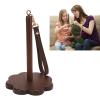 Kuuleyn Portable Wrist Yarn Holder,Walnut Wood Knitting Yarn Ball Organizer,Adjustable Wristband Prevents Tangling and Knotting for Outdoor Weaving Enthusiasts Compact Yarn view 2