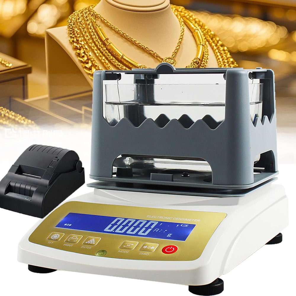 RoyceBee Gold Purity Analyser Meter Digital Electronic Gold Purity Tester Machine, Precious Metal Authenticity Tester, Precious Metal Densimeter Density, 0.001g/cm Density Resolution XF-300K