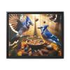 Blue Jay Premium Pinewood Frame Framed Canvas Wall Art, 14x11 or 20x16 Inches view 1