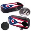 BOXILTD Ohio State Flag Leather Pencil Case - Multi Purpose Pencil Case With Zipper Closure A Cute Pen Holder Suitable For Work view 4