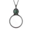 Magnifying Glass Necklace for Women, 10X Magnifying Monocle Necklace Pendant Vintage Reading Magnifier Lens (Black) view 1