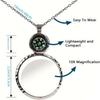 Magnifying Glass Necklace for Women, 10X Magnifying Monocle Necklace Pendant Vintage Reading Magnifier Lens (Black) view 4