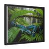 Blue Coral Snake Premium Pinewood Frame Framed Canvas Wall Art Southeast Asian Rainforests view 2