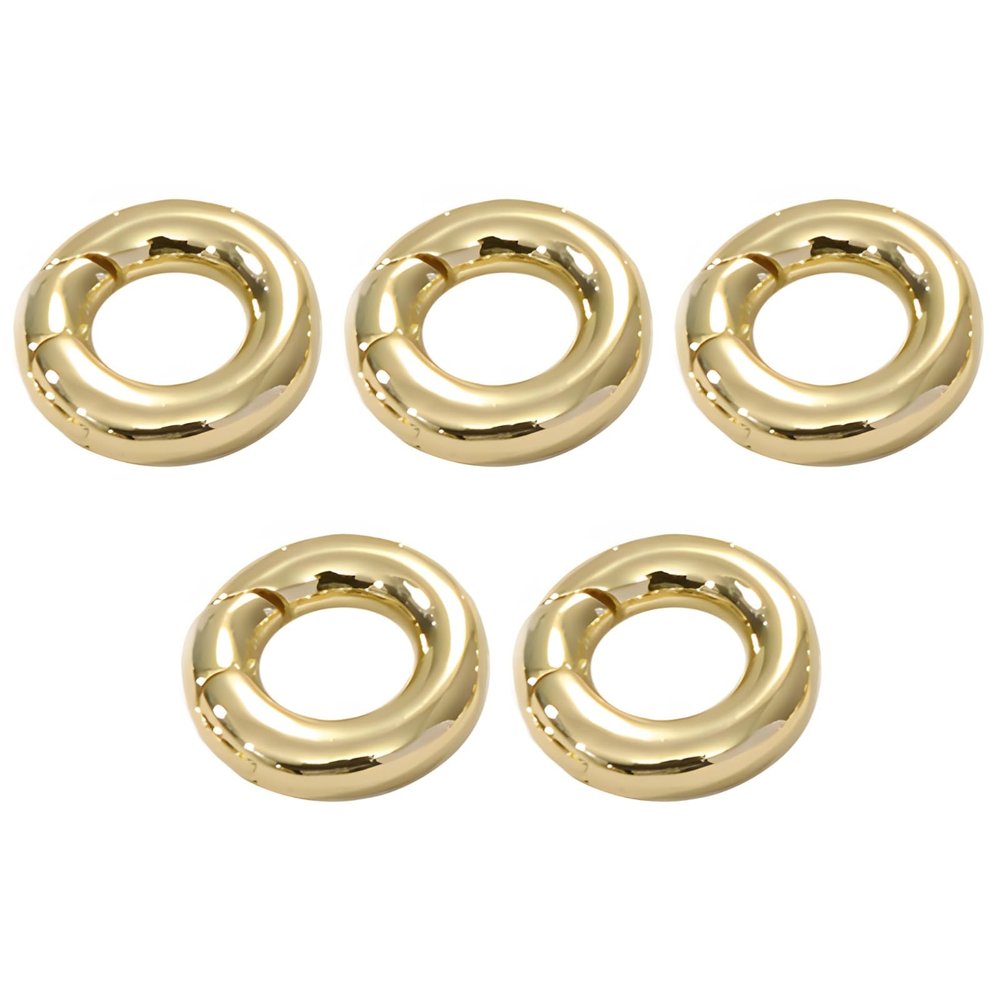 Vestamore 5 Pcs 18K Golden Filled Split Rings, Gold Plated Copper Jump Rings for Jewelry Making, Charm Split Connector Rings for DIY Bracelets Necklaces Earrings, Jewelry Supplies