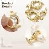 Vestamore 5 Pcs 18K Golden Filled Split Rings, Gold Plated Copper Jump Rings for Jewelry Making, Charm Split Connector Rings for DIY Bracelets Necklaces Earrings, Jewelry Supplies view 2
