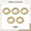 Vestamore 5 Pcs 18K Golden Filled Split Rings, Gold Plated Copper Jump Rings for Jewelry Making, Charm Split Connector Rings for DIY Bracelets Necklaces Earrings, Jewelry Supplies view 4