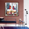 Dimensean Counted Cross Stitch Kit for Beginners, 11CT Unprinted Cross-Stitch Kit Easy Patterns Needlepoint Kit Cross Stitching Embroidery Kit Supplies-Little Bird Snow Scene 18x18 inch view 2