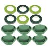 SEWACC 1 Set Flower Foam with Bowl Kit Round Floral Foam Blocks Bulk DIY Green Flower Arrangement Supplies Floral Arranging Kit for Wedding Birthday Party Table Centerpiece Decorations view 1