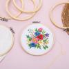 40 Pieces 6 Inch Round Embroidery Hoops Bulk Bamboo Frame Circle Cross Stitch Hoop Ring for Embroidery Art Craft Sewing view 3