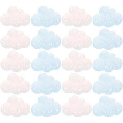 jojofuny 40pcs Cloud Cabochons Resin Charm Flatback Cartoon Clouds Shaped Scrapbooking Embellishment Cabochon for DIY Crafts Jewelry Making Phone Case Hairpin Accessories