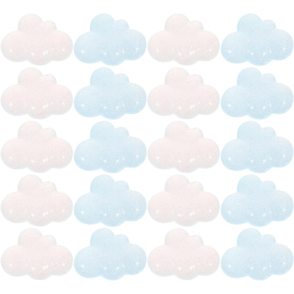 jojofuny 40pcs Cloud Cabochons Resin Charm Flatback Cartoon Clouds Shaped Scrapbooking Embellishment Cabochon for DIY Crafts Jewelry Making Phone Case Hairpin Accessories