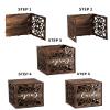 Xhqsulsclac Wedding Card Box with Lid, Wood Gift Card Box for Wedding Reception, Rustic Envelope Money Box for Wedding Party Birthday Bridal Shower Baby Shower Graduation Decorations (8.8x8.8x9.1 in) view 2