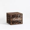 Xhqsulsclac Wedding Card Box with Lid, Wood Gift Card Box for Wedding Reception, Rustic Envelope Money Box for Wedding Party Birthday Bridal Shower Baby Shower Graduation Decorations (8.8x8.8x9.1 in) view 3