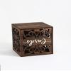 Xhqsulsclac Wedding Card Box with Lid, Wood Gift Card Box for Wedding Reception, Rustic Envelope Money Box for Wedding Party Birthday Bridal Shower Baby Shower Graduation Decorations (8.8x8.8x9.1 in) view 4