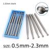 CIJUFOI 6-11pcs/set 0.3-4.0mm Tungsten Alloy Steel Ball Needles, 2.35mm Shank Jewelry Tools view 3
