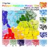 115g Polygon Porcelain Mosaic Tiles Irregular Ceramic Tile DIY Craft Materials 66(Rose Red) view 2