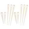 MECCANIXITY Weaving Needle, 10pcs Wooden Big Eye Knitting Needles Hand Loom Stick Tapestry Weaving Craft Tools for Sewing Making DIY Crafts view 1