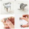 12-Count Fingertip Dip Glaze Clips Stainless Steel Tools for DIY Ceramic Tea Cup Pottery Coloring view 2
