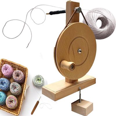 XIVUIFOI Yarn Spinnings Wheel,Handmade Wooden Spinner for High-Speed,Smooth Rotation,Efficient Spinnings of Wool,and Silk,Bobbin Inner Diameter 5-7mm