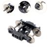 getuse HO Scale Model Train Bogies 1:87 Alloy Metal Wheels for Railway Layout Diorama DIY Replacement Sturdy Railway Accessories- 1 Pieces view 3