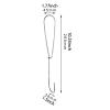 12Pcs Sewing Pattern Hanging Hooks Iron Paper Storage Hooks Pattern Making Hooks for Sewing Room Organization- 260mmx45mm view 2