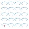 Bestewelry 20Pcs Adjustable Braided Cord Bracelets Waxed Polyester Cord Bracelet Making Set Friendship String Bracelets for DIY Women Jewelry Making Supplies (Cyan) view 1